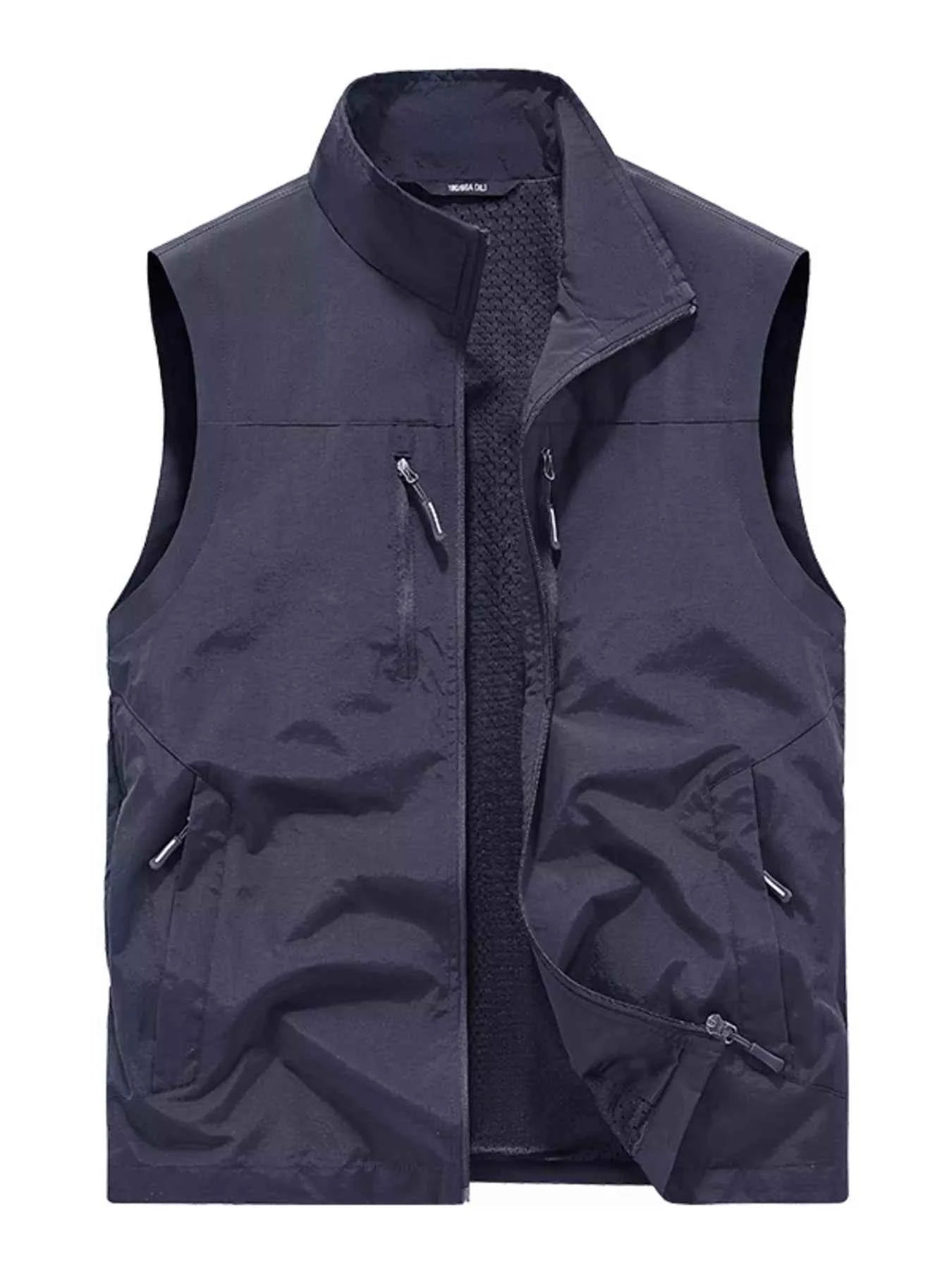 Men's Plus Size Lightweight Outdoor Zip Up Vest