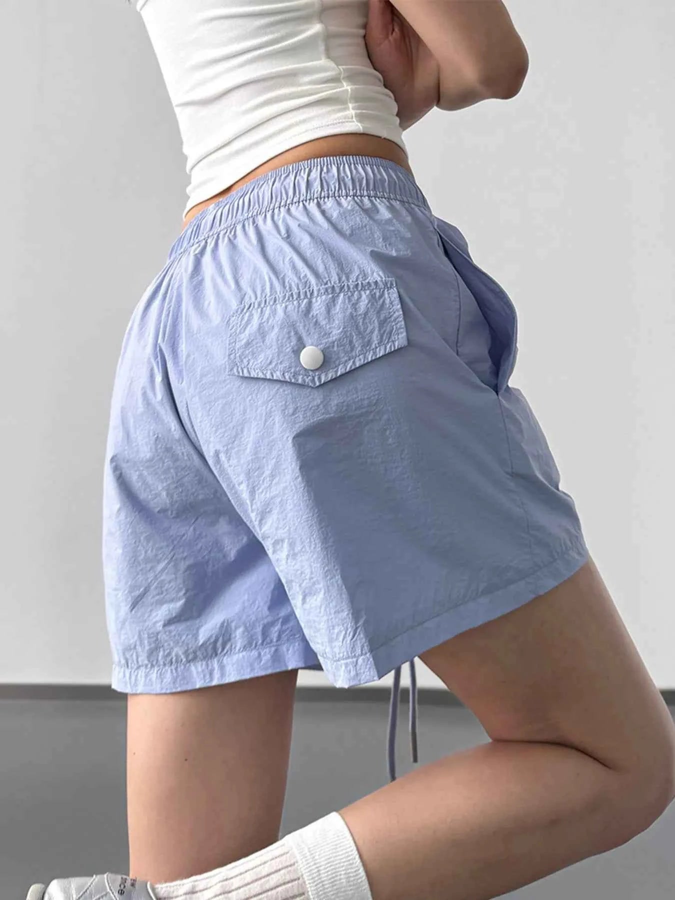High Waisted Drawstring Shorts