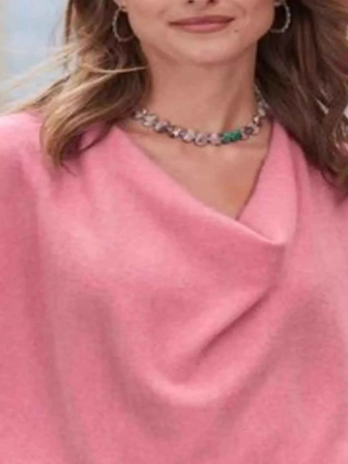 Full Size Cowl Neck Long Sleeve Top Plus Size