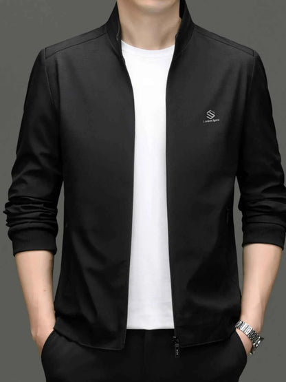 Men's Plus Size Zip Up Slim Fit Jacket