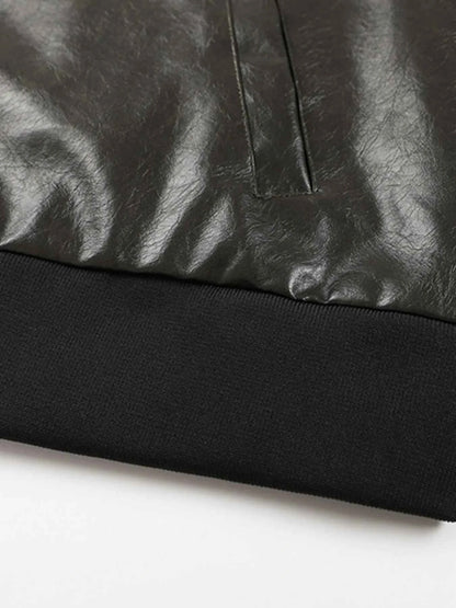 Men's Zip Up Leather Jacket