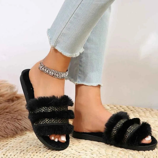Open Toe Platform Slippers