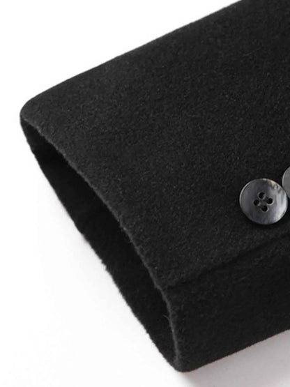 Men's Plus Size Double-Breasted Longline Coat