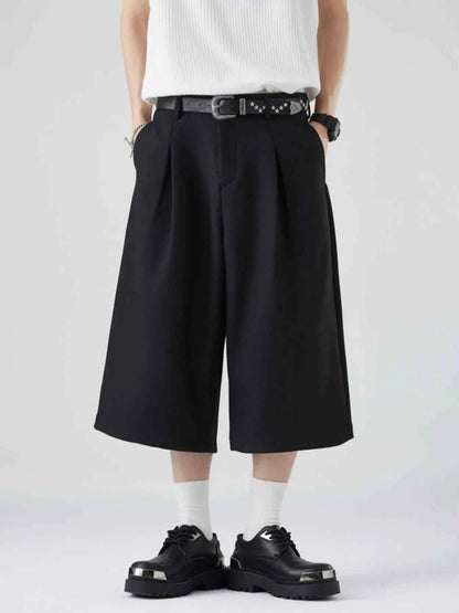 Men's Wide Leg Cropped Pants