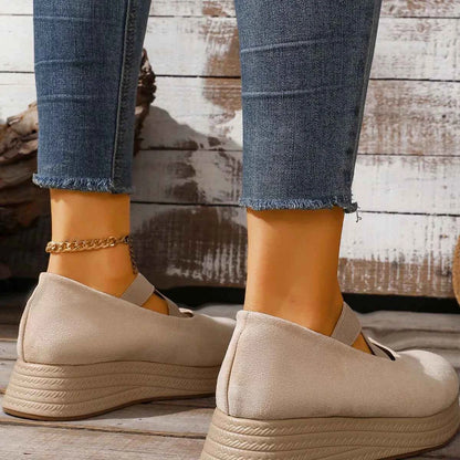 Crisscross Wedge Slip-Ons