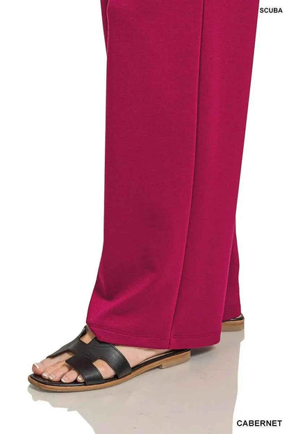 Zenana Scuba Crewneck Sweatshirt and Pants Set