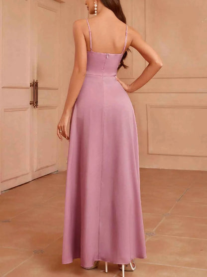 Slit Spaghetti Strap Maxi Dress