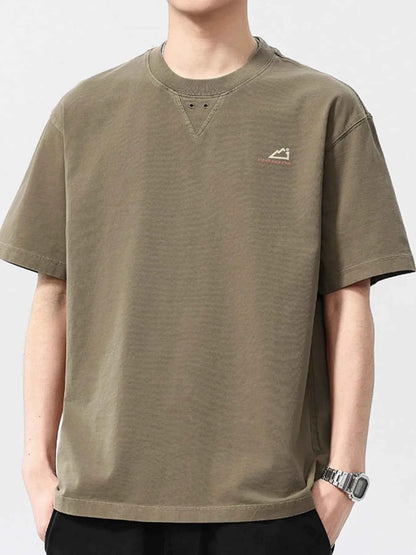 Men's Plus Size Round Neck Short Sleeve T-Shirt