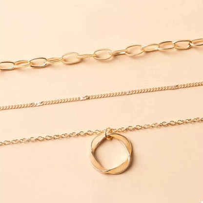 Three Layered Pendant Necklace