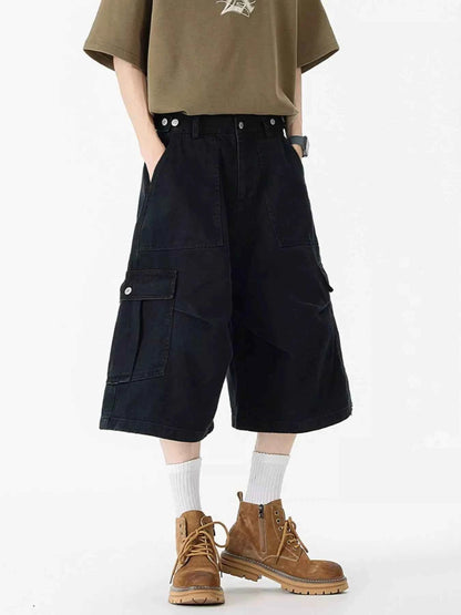 Men's Full Size Loose Fit Cargo Shorts Plus Size