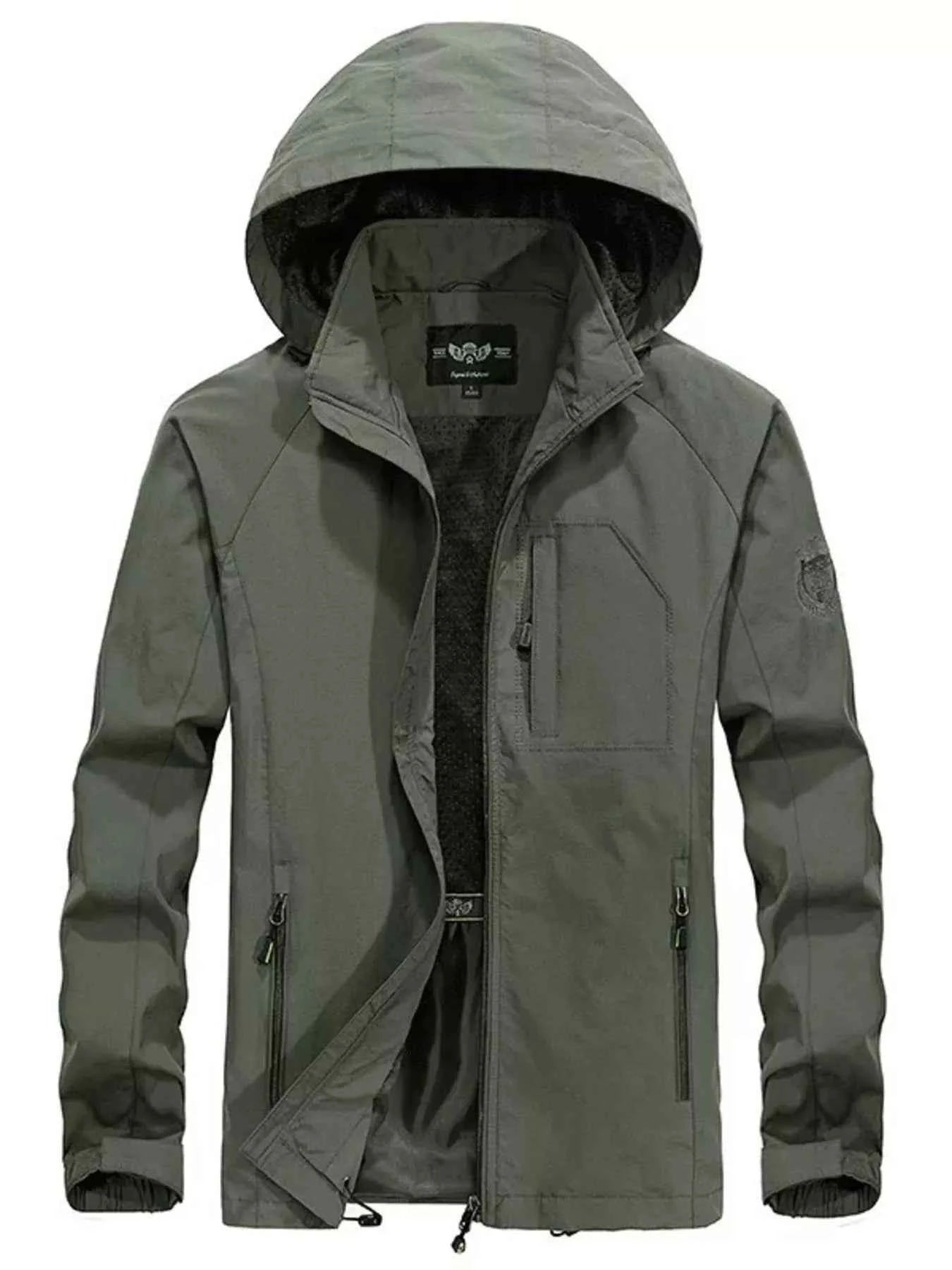 Men's Zip Up Long Sleeve Hooded Jacket