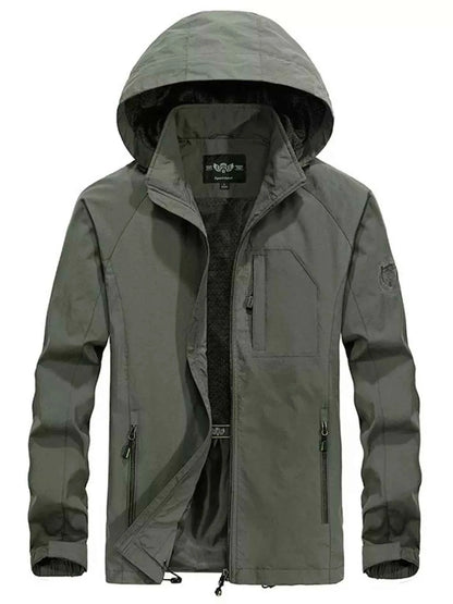 Men's Zip Up Long Sleeve Hooded Jacket