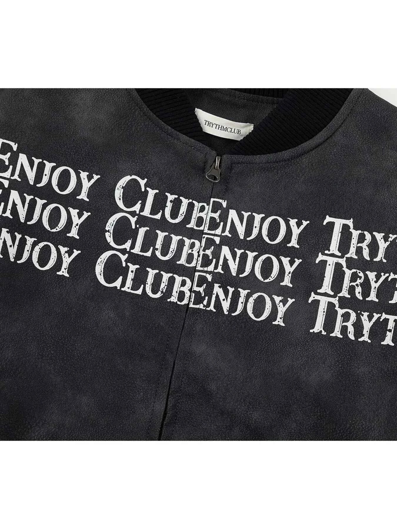 Men's Zip Up Letter Graphic Bomber Jacket