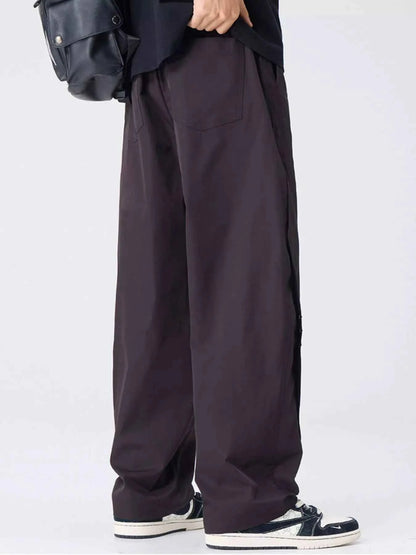 Men's Plus Size Drawstring Wide Leg Pants