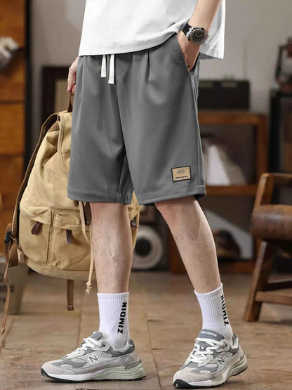 Men's Plus Size Casual Loose-Fit Drawstring Shorts