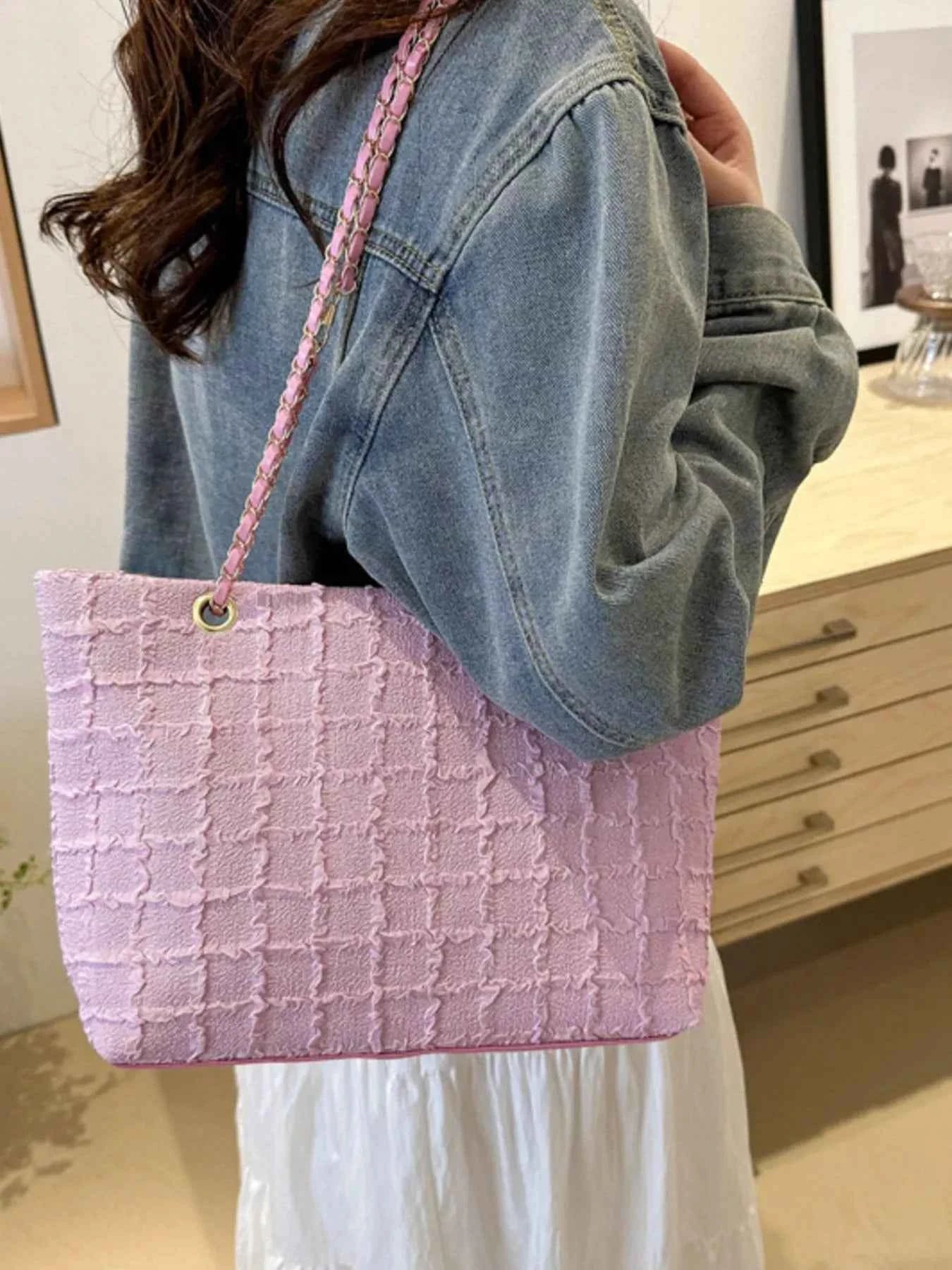 Tweed Chain Shoulder Bag