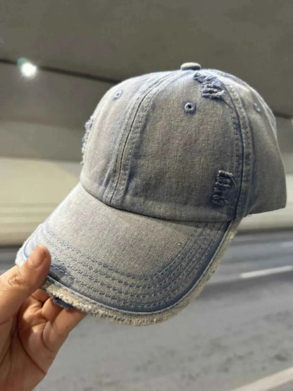 Distressed Solid Color Baseball Cap