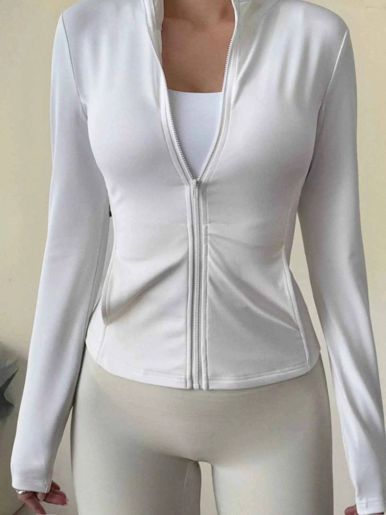 Slim Fit Zipper Front Outerwear