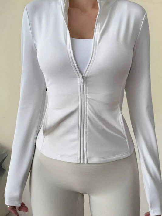 Slim Fit Zipper Front Outerwear