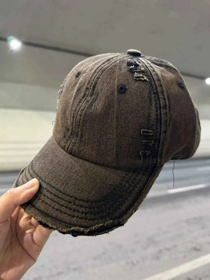 Distressed Solid Color Baseball Cap