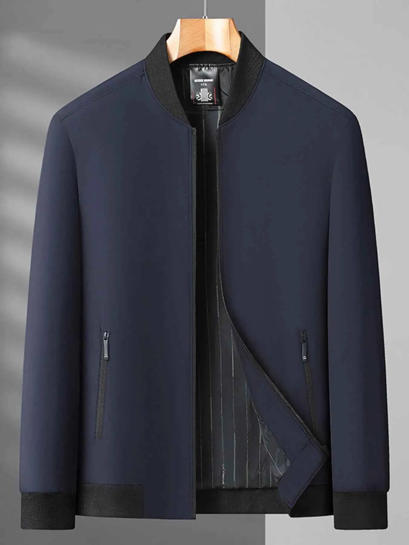 Men's Plus Size Zip Up Long Sleeve Jacket