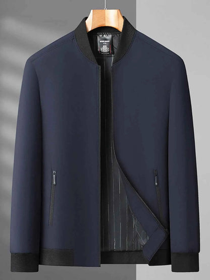 Men's Plus Size Zip Up Long Sleeve Jacket