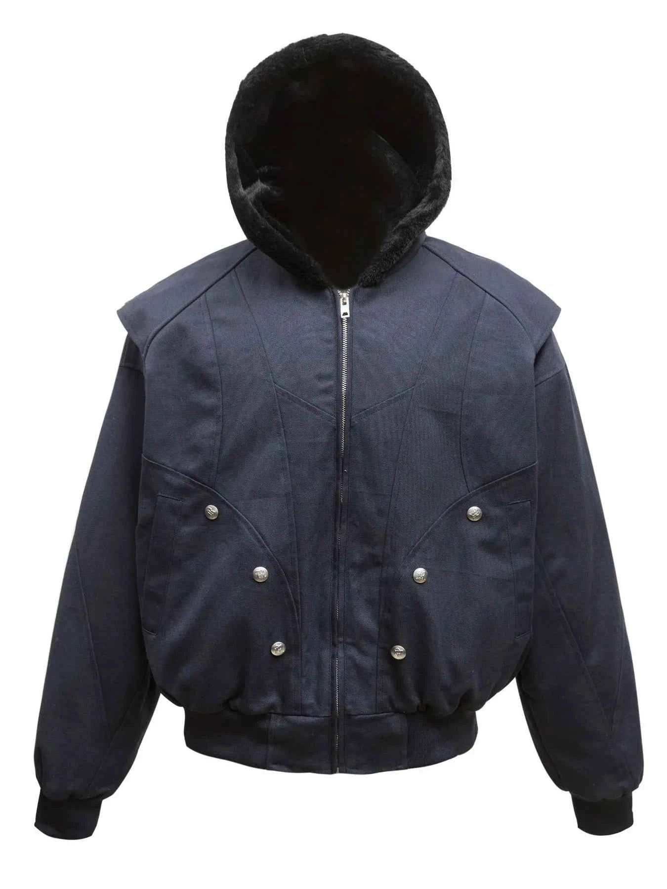 Men's Sherpa Lined Hooded Bomber Jacket
