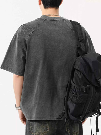 Men's Plus Size Round Neck Short Sleeve T-Shirt