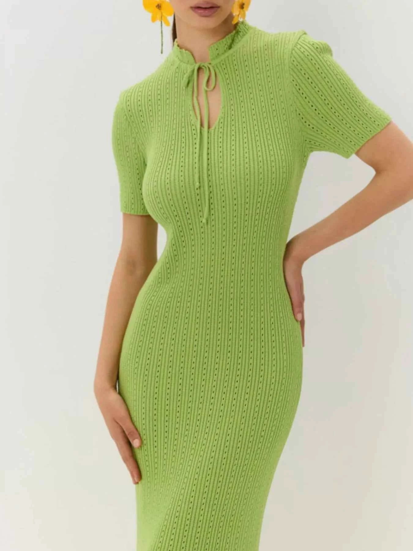 Short Sleeve Knitted Mermaid Dress