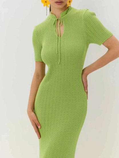 Short Sleeve Knitted Mermaid Dress