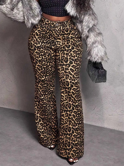 Leopard Wide Leg Pants