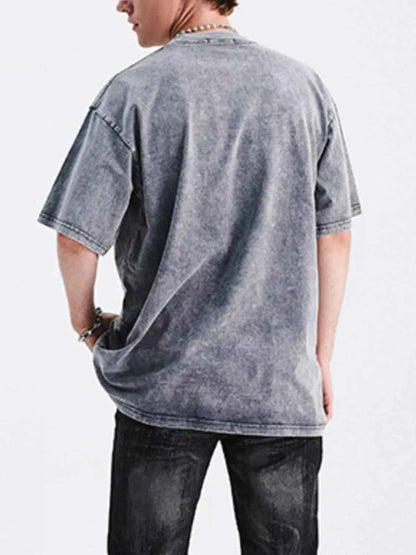 Men's Graphic Round Neck Short Sleeve T-Shirt