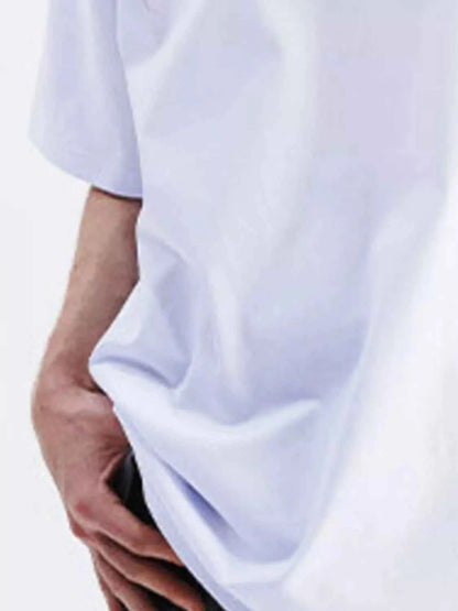 Men's Letter Round Neck Half Sleeve T-Shirt