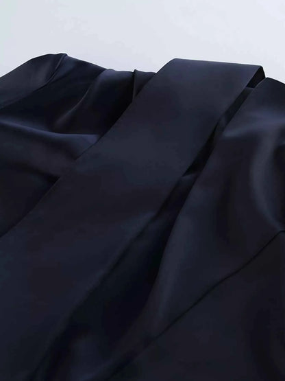 Mock Neck Flounce Sleeve Dress