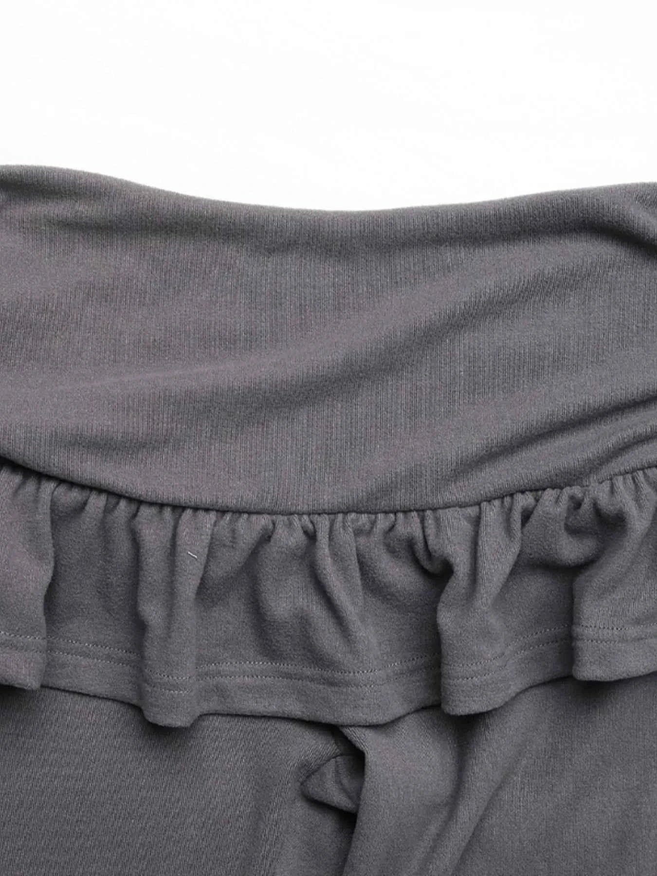 High-Waisted Ruffle Pants