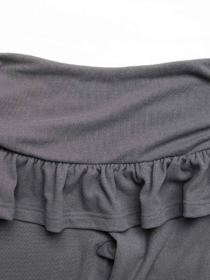 High-Waisted Ruffle Pants