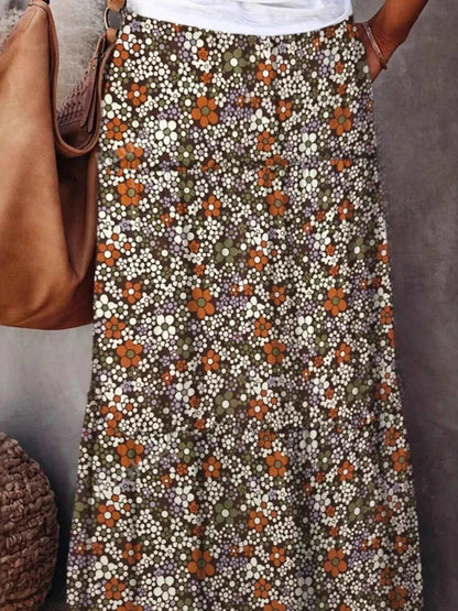 Floral Print Maxi Skirt