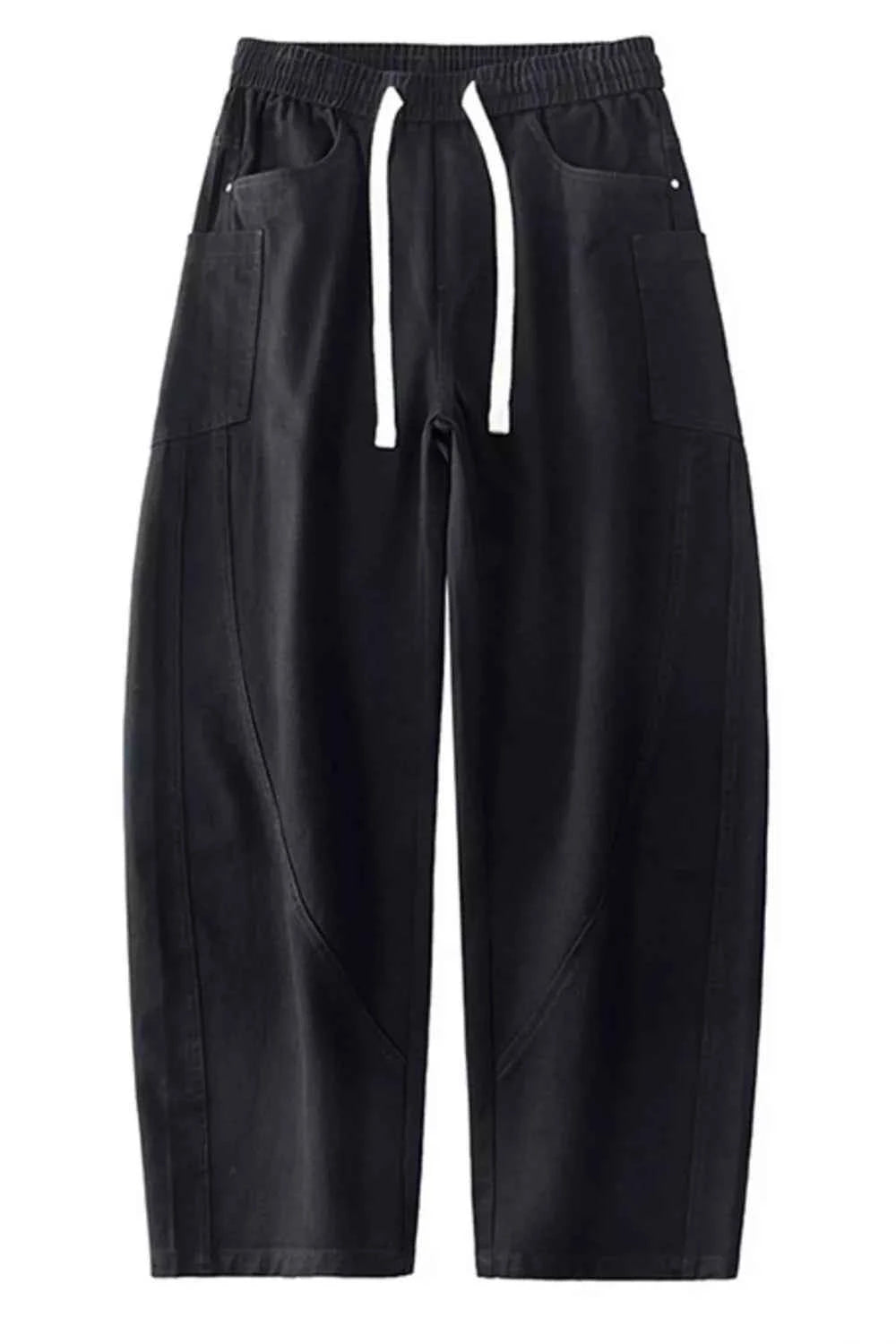 Men's Plus Size Loose Fit Drawstring Waist Jeans