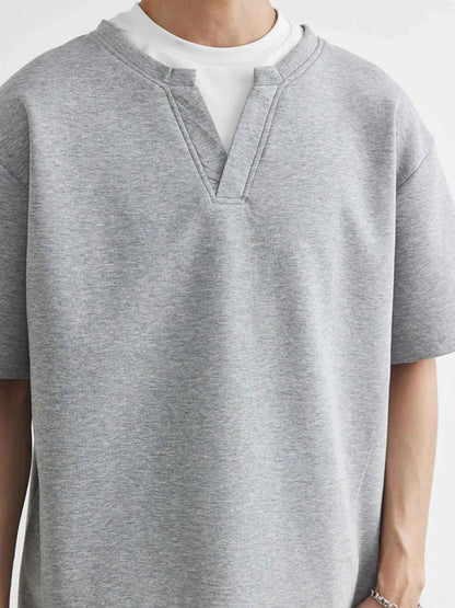 Men's Plus Size Half Sleeve Top and Shorts Set