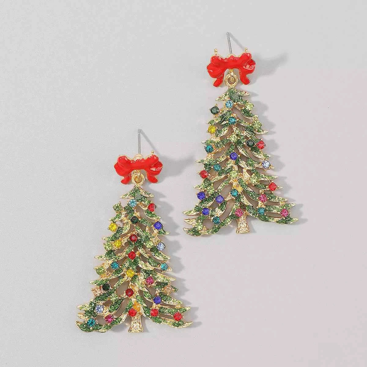 Christmas Tree Dangle Earrings