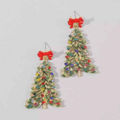 Christmas Tree Dangle Earrings