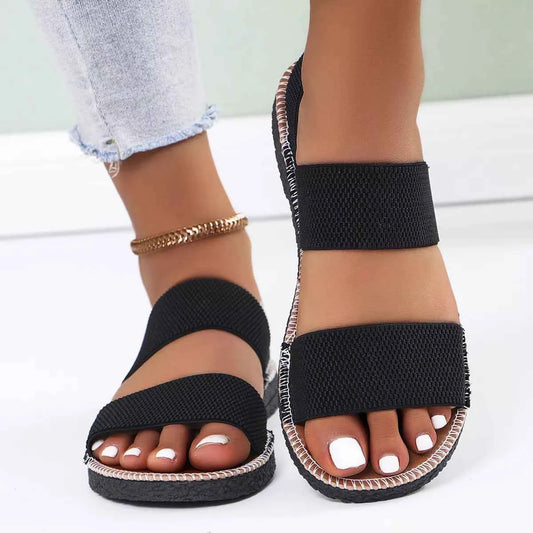 Elastic Band Open Toe Sandals