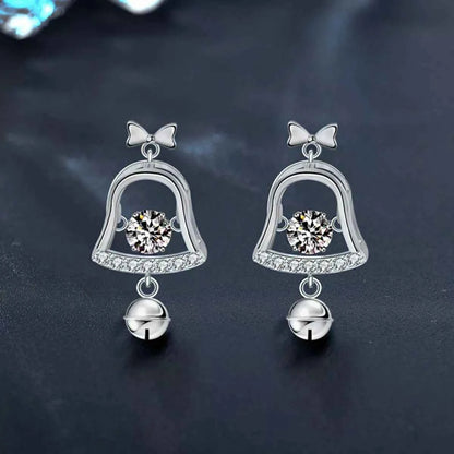 Moissanite 925 Sterling Silver Bell Earrings