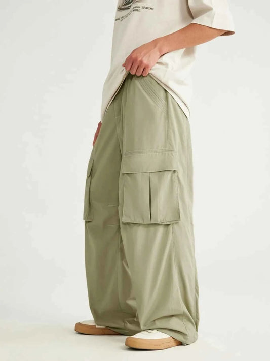 Men's Oversized Cargo Utility Wide Leg Pants