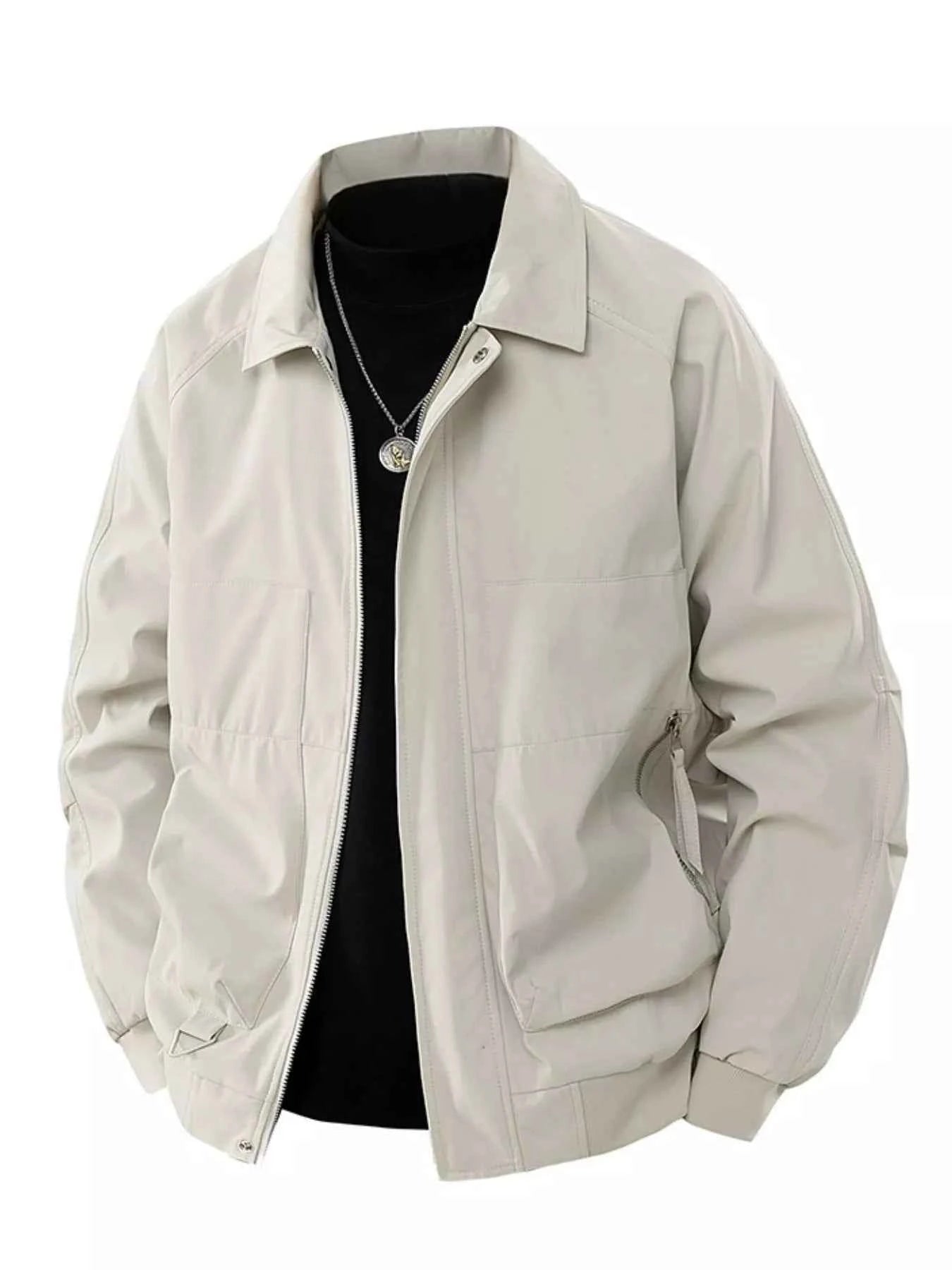 Men's Plus Size Zip Up Long Sleeve Jacket