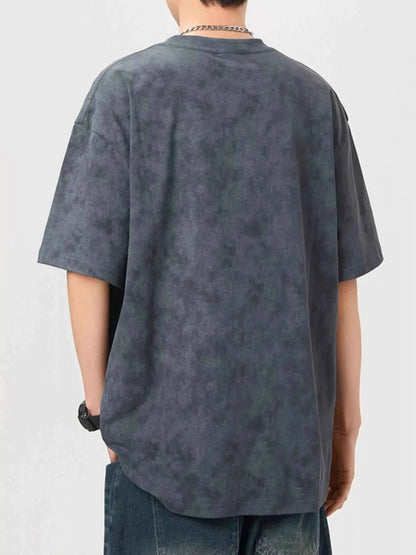 Men's Plus Size Graphic Round Neck Short Sleeve T-Shirt