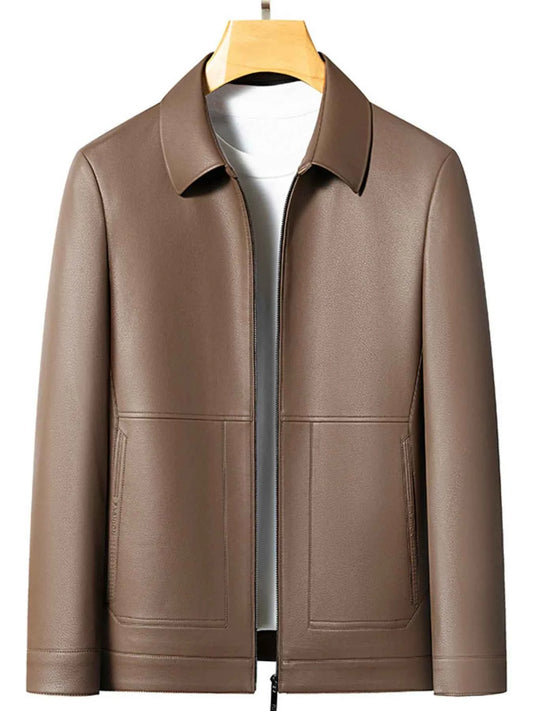 Men's Plus Size Zip Up Long Sleeve Jacket