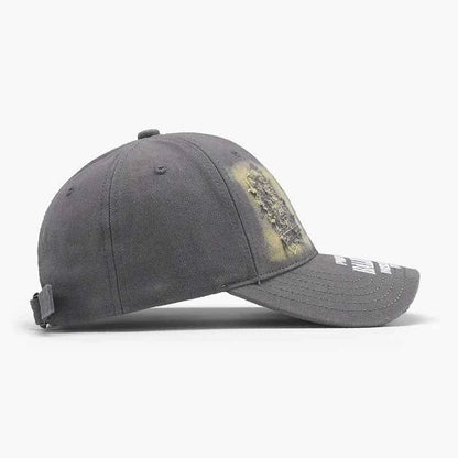 Distressed Letter Cotton Baseball Cap