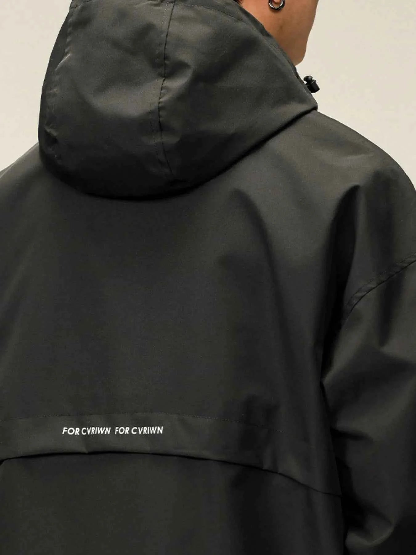 Men's Plus Size Long Sleeve Hooded Jacket