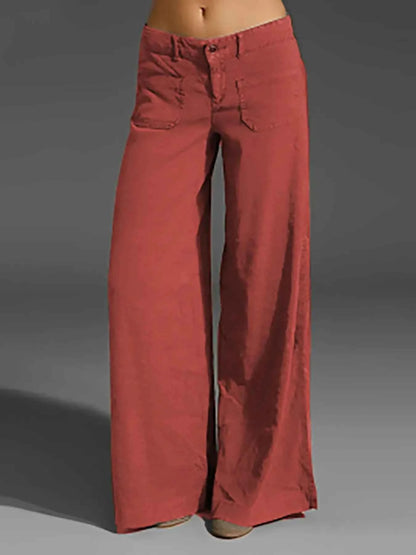 Full Size Wide Leg Pants with Pockets Plus Size